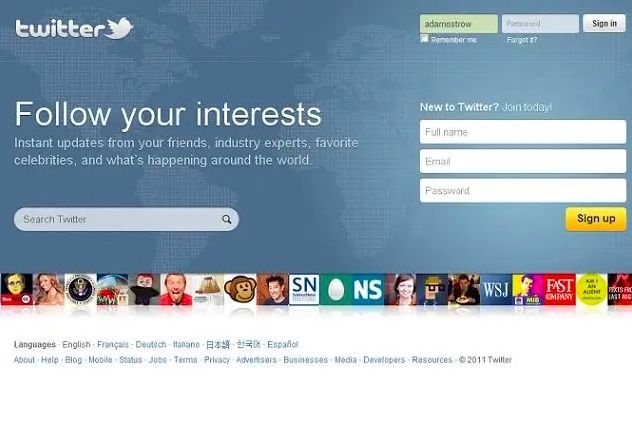Twitter’s registration form is a great example of clever web forms that users are happy filling up